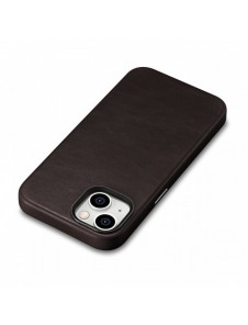 iCarer Oil Wax Premium läderfodral iPhone 14 Plus magnetiskt läderfodral med MagSafe Brown (WMI14220703-BN)