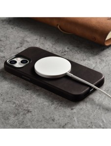 iCarer Oil Wax Premium läderfodral iPhone 14 Plus magnetiskt läderfodral med MagSafe Brown (WMI14220703-BN)