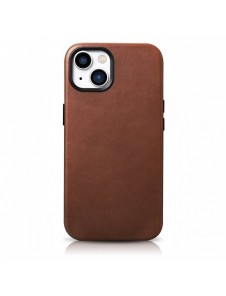 iCarer Oil Wax Premium läderfodral iPhone 14 Plus magnetiskt läderfodral med MagSafe Brown (WMI14220703-RB)