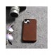iCarer Oil Wax Premium läderfodral iPhone 14 Plus magnetiskt läderfodral med MagSafe Brown (WMI14220703-RB)