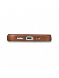 iCarer Oil Wax Premium läderfodral iPhone 14 Plus magnetiskt läderfodral med MagSafe Brown (WMI14220703-RB)