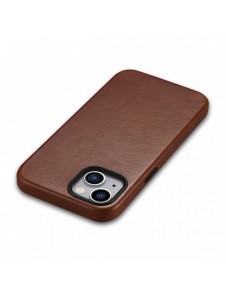 iCarer Oil Wax Premium läderfodral iPhone 14 Plus magnetiskt läderfodral med MagSafe Brown (WMI14220703-RB)