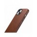iCarer Oil Wax Premium läderfodral iPhone 14 Plus magnetiskt läderfodral med MagSafe Brown (WMI14220703-RB)