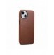 iCarer Oil Wax Premium läderfodral iPhone 14 Plus magnetiskt läderfodral med MagSafe Brown (WMI14220703-RB)