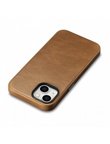iCarer Oil Wax Premium läderfodral iPhone 14 Plus magnetiskt läderfodral med MagSafe Brown (WMI14220703-TN)