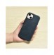 iCarer Oil Wax Premium läderfodral iPhone 14 Plus magnetiskt läderfodral med MagSafe Mörkblå (WMI14220703-BU)