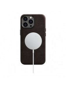 iCarer Oil Wax Premium läderfodral iPhone 14 Pro magnetiskt läderfodral med MagSafe brun (WMI14220702-BN)