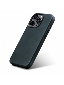 iCarer Oil Wax Premium läderfodral iPhone 14 Pro magnetiskt läderfodral med MagSafe Mörkblå (WMI14220702-BU)
