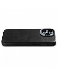iCarer Oil Wax Premium läderfodral iPhone 14 Pro Max magnetiskt läderfodral med MagSafe Black (WMI14220704-BK)