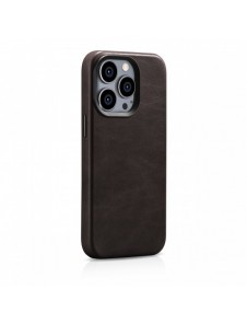 iCarer Oil Wax Premium läderfodral iPhone 14 Pro Max magnetiskt läderfodral med MagSafe Brown (WMI14220704-BN)