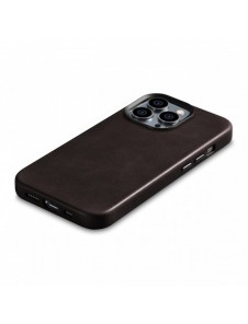 iCarer Oil Wax Premium läderfodral iPhone 14 Pro Max magnetiskt läderfodral med MagSafe Brown (WMI14220704-BN)