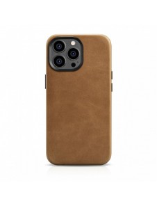 iCarer Oil Wax Premium läderfodral iPhone 14 Pro Max magnetiskt läderfodral med MagSafe Brown (WMI14220704-TN)