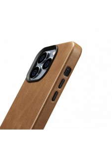 iCarer Oil Wax Premium läderfodral iPhone 14 Pro Max magnetiskt läderfodral med MagSafe Brown (WMI14220704-TN)