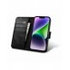 iCarer Oil Wax Wallet Case 2in1 Cover iPhone 14 Plus Anti-RFID Läder Flip Fodral Svart (WMI14220723-BK)