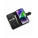 iCarer Oil Wax Wallet Case 2in1 Cover iPhone 14 Plus Anti-RFID Läder Flip Fodral Svart (WMI14220723-BK)