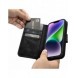 iCarer Oil Wax Wallet Case 2in1 Cover iPhone 14 Plus Anti-RFID Läder Flip Fodral Svart (WMI14220723-BK)