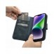 iCarer Oil Wax Wallet Case 2-in1 Cover iPhone 14 Plus Anti-RFID-läder Flip-fodral Blå (WMI14220723-BU)