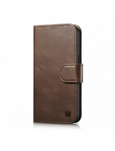 iCarer Oil Wax Wallet Case 2in1 Cover iPhone 14 Plus Anti-RFID Läder Flip Case Brun (WMI14220723-BN)