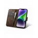 iCarer Oil Wax Wallet Case 2in1 Cover iPhone 14 Plus Anti-RFID Läder Flip Case Brun (WMI14220723-BN)