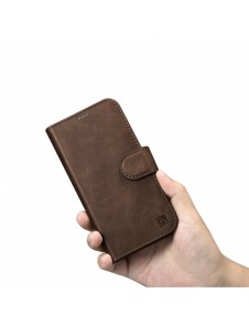 iCarer Oil Wax Wallet Case 2in1 Cover iPhone 14 Plus Anti-RFID Läder Flip Case Brun (WMI14220723-BN)