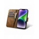 iCarer Oil Wax Wallet Case 2in1 Cover iPhone 14 Plus Anti-RFID Läder Flip Case Brun (WMI14220723-TN)