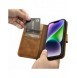 iCarer Oil Wax Wallet Case 2in1 Cover iPhone 14 Plus Anti-RFID Läder Flip Case Brun (WMI14220723-TN)