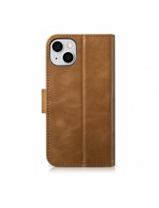 iCarer Oil Wax Wallet Case 2in1 Cover iPhone 14 Plus Anti-RFID Läder Flip Case Brun (WMI14220723-TN)