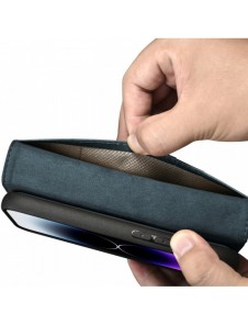 iCarer Oil Wax Wallet Case 2in1 Cover iPhone 14 Pro Anti-RFID Leather Flip Case Blå (WMI14220722-BU)