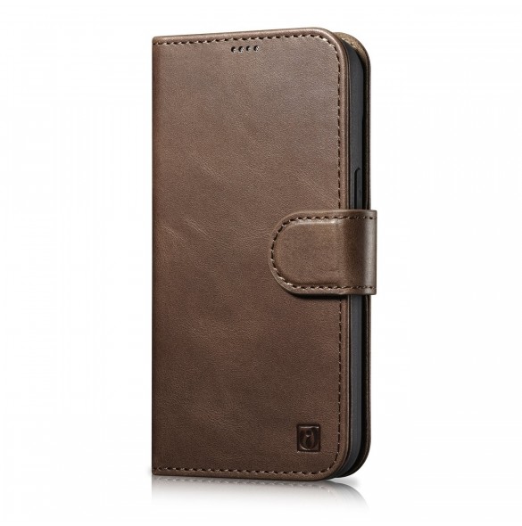 iCarer Oil Wax Wallet Case 2in1 Cover iPhone 14 Pro Anti-RFID Läder Flip Case Brun (WMI14220722-BN)