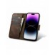 iCarer Oil Wax Wallet Case 2in1 Cover iPhone 14 Pro Anti-RFID Läder Flip Case Brun (WMI14220722-BN)