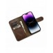 iCarer Oil Wax Wallet Case 2in1 Cover iPhone 14 Pro Anti-RFID Läder Flip Case Brun (WMI14220722-BN)