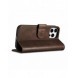 iCarer Oil Wax Wallet Case 2in1 Cover iPhone 14 Pro Anti-RFID Läder Flip Case Brun (WMI14220722-BN)