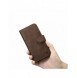 iCarer Oil Wax Wallet Case 2in1 Cover iPhone 14 Pro Anti-RFID Läder Flip Case Brun (WMI14220722-BN)