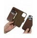 iCarer Oil Wax Wallet Case 2in1 Cover iPhone 14 Pro Anti-RFID Läder Flip Case Brun (WMI14220722-BN)