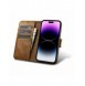 iCarer Oil Wax Wallet Case 2in1 Cover iPhone 14 Pro Anti-RFID Läder Flip Case Brun (WMI14220722-TN)