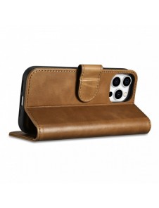 iCarer Oil Wax Wallet Case 2in1 Cover iPhone 14 Pro Anti-RFID Läder Flip Case Brun (WMI14220722-TN)