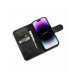 iCarer Oil Wax Wallet Case 2-in1 Cover iPhone 14 Pro Leather Flip Cover Anti-RFID svart (WMI14220722-BK)