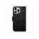 iCarer Oil Wax Wallet Case 2-in1 Cover iPhone 14 Pro Leather Flip Cover Anti-RFID svart (WMI14220722-BK)