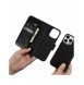 iCarer Oil Wax Wallet Case 2-in1 Cover iPhone 14 Pro Leather Flip Cover Anti-RFID svart (WMI14220722-BK)