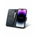 iCarer Oil Wax Wallet Case 2-in1 Cover iPhone 14 Pro Max Leather Flip Cover Anti-RFID blå (WMI14220724-BU)