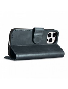iCarer Oil Wax Wallet Case 2-in1 Cover iPhone 14 Pro Max Leather Flip Cover Anti-RFID blå (WMI14220724-BU)
