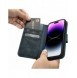 iCarer Oil Wax Wallet Case 2-in1 Cover iPhone 14 Pro Max Leather Flip Cover Anti-RFID blå (WMI14220724-BU)