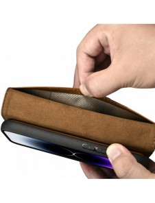iCarer Oil Wax Wallet Case 2-in1 Cover iPhone 14 Pro Max Leather Flip Cover Anti-RFID brun (WMI14220724-TN)