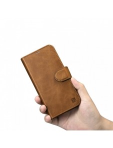 iCarer Oil Wax Wallet Case 2-in1 Cover iPhone 14 Pro Max Leather Flip Cover Anti-RFID brun (WMI14220724-TN)