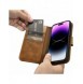 iCarer Oil Wax Wallet Case 2-in1 Cover iPhone 14 Pro Max Leather Flip Cover Anti-RFID brun (WMI14220724-TN)