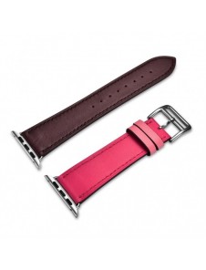 iCarer rembandsarmband för Apple Watch 49 mm / 45 mm / 44 mm / 42 mm brun-rosa (RIW120-PC)