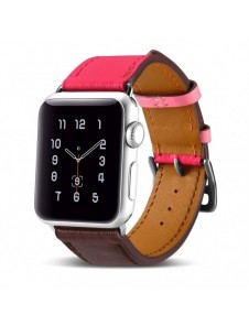 iCarer rembandsarmband för Apple Watch 49 mm / 45 mm / 44 mm / 42 mm brun-rosa (RIW120-PC)