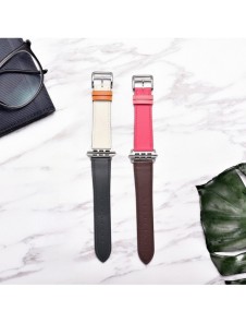 iCarer rembandsarmband för Apple Watch 49 mm / 45 mm / 44 mm / 42 mm brun-rosa (RIW120-PC)