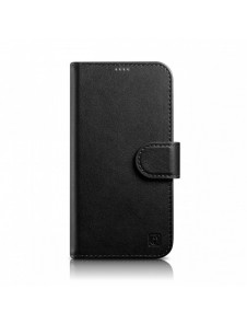iCarer Plånboksfodral 2-i-1-fodral iPhone 14 Plus Anti-RFID-läder Flip-fodral Svart (WMI14220727-BK)