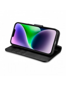 iCarer Plånboksfodral 2-i-1-fodral iPhone 14 Plus Anti-RFID-läder Flip-fodral Svart (WMI14220727-BK)
